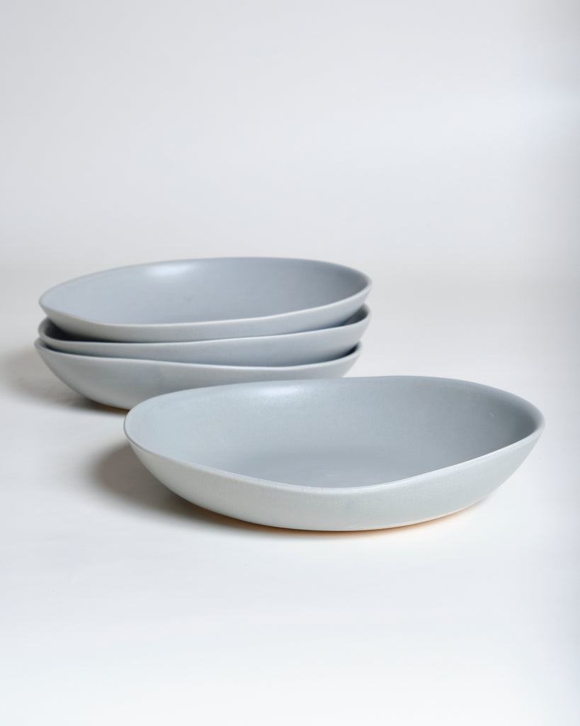 BOL/ASSIETTE A PATES PION PORCELAINE GRIS BLANC